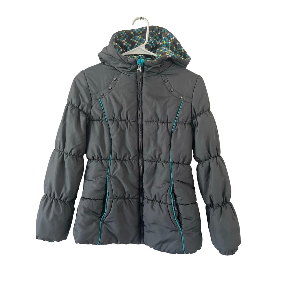 London Fog Girls Puffer Jacket Size Large 14 Winter Warm Cozy Hooded